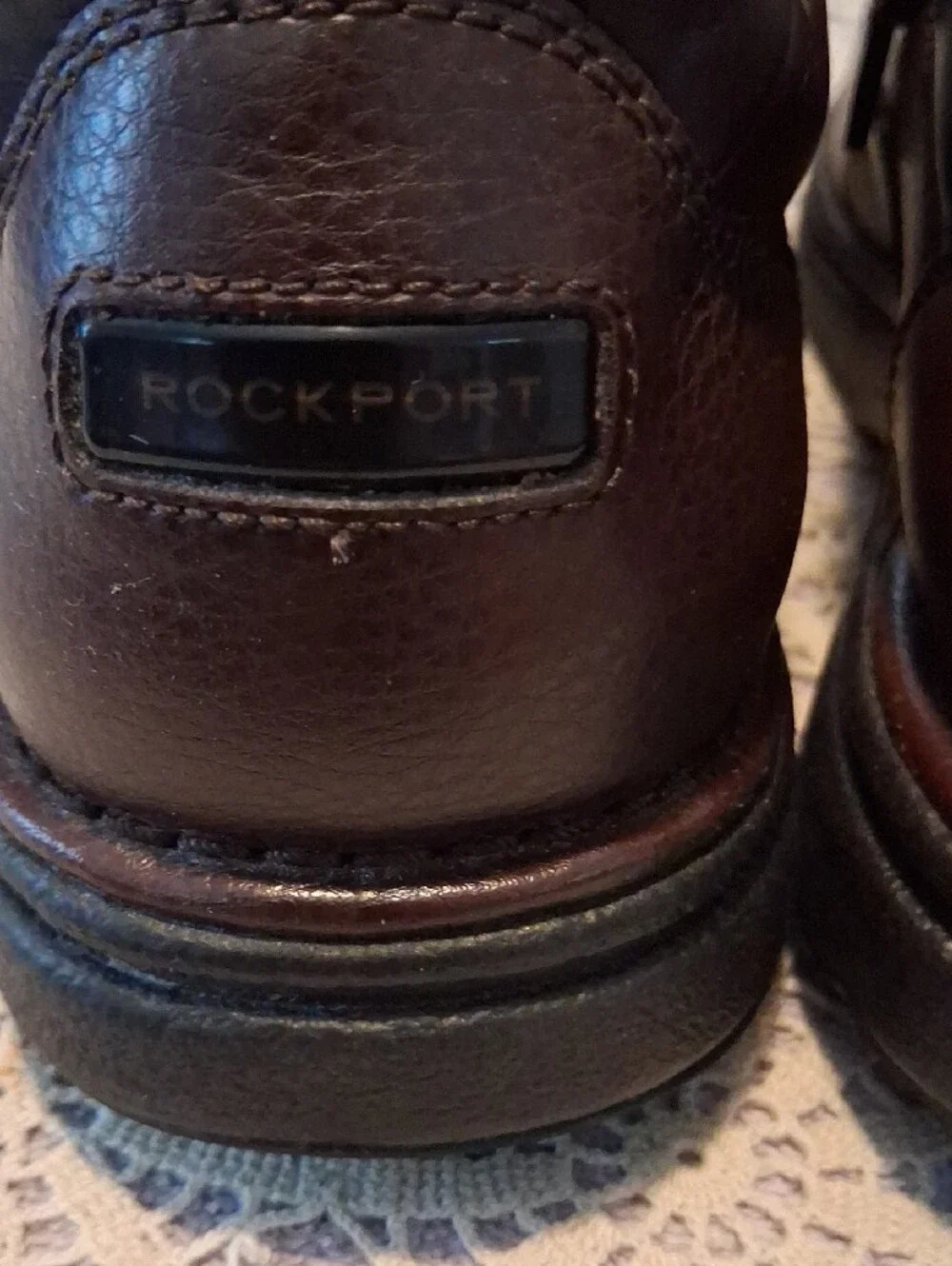 Rockport Brown Leather Lace-Up Casual Oxfords